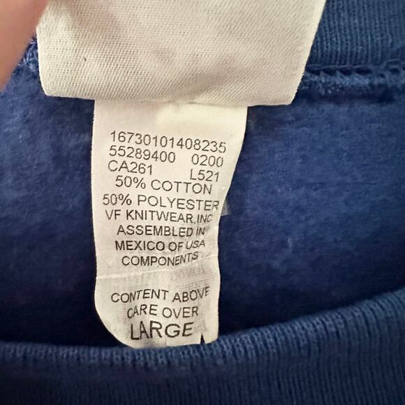 Lee Vintage Blue New York Giants NFC NFL Champion 2001 Sweatshirt W/ Sticker - Picture 9 of 11